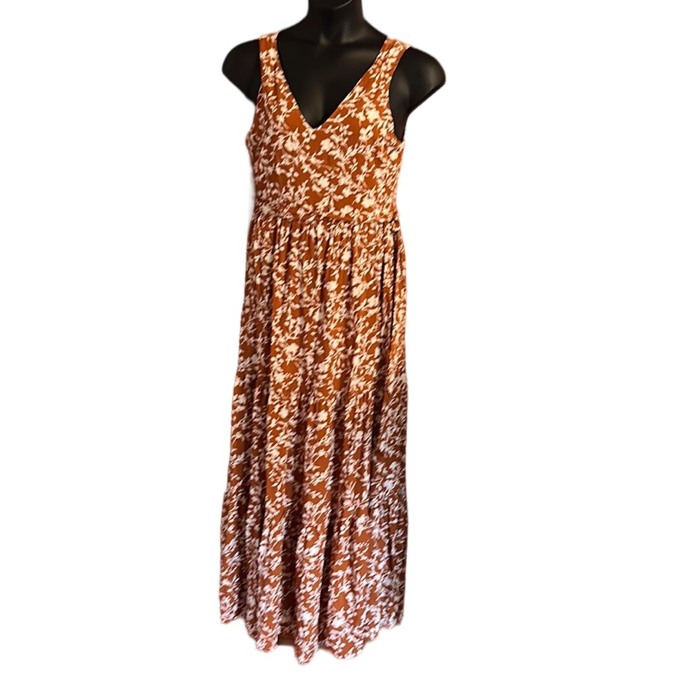 💜💜 Cynthia Rowley Floor Length Summer V-Neck Dress Size 4